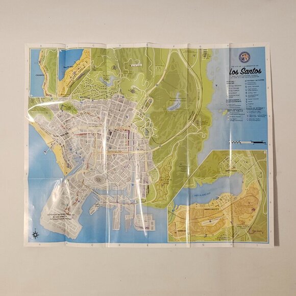 GRAND THEFT AUTO 5 Video Game Rockstar Games with Map of Los Santos + Towns 2013 - Picture 10 of 13
